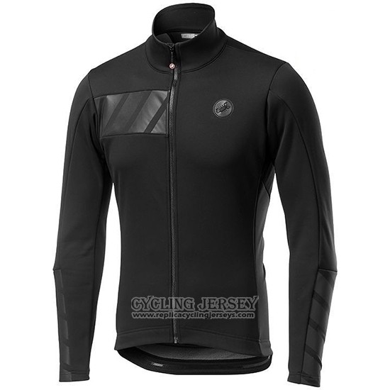 2019 Cycling Jersey Castelli Raddoppia 2 Black Long Sleeve And Bib Tight